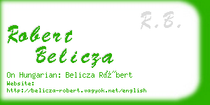 robert belicza business card